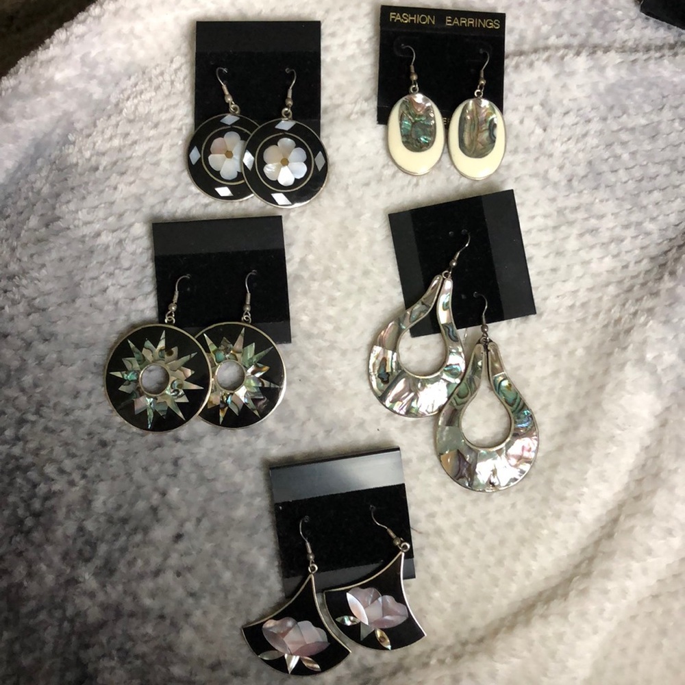 5 pairs of earrings with beautiful designs